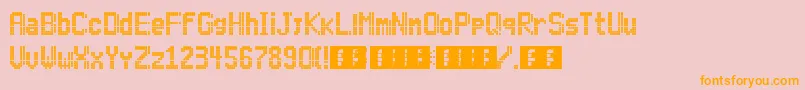 Lightdot11x6 Font – Orange Fonts on Pink Background
