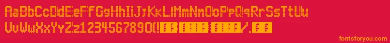 Lightdot11x6 Font – Orange Fonts on Red Background
