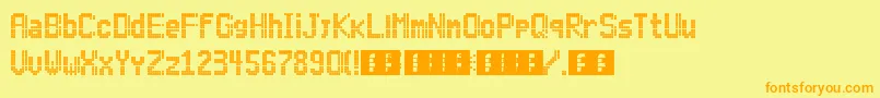 Lightdot11x6 Font – Orange Fonts on Yellow Background