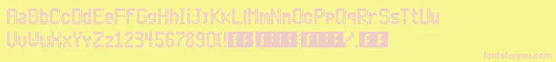 Lightdot11x6 Font – Pink Fonts on Yellow Background