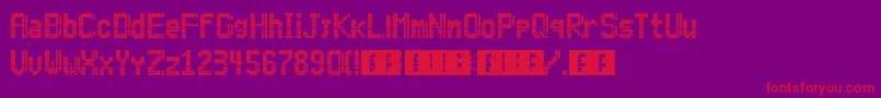 Lightdot11x6 Font – Red Fonts on Purple Background