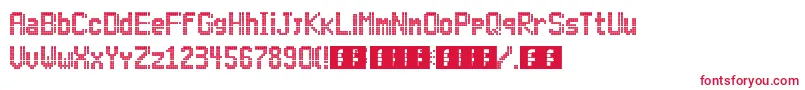 Lightdot11x6 Font – Red Fonts on White Background