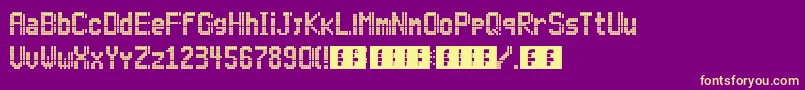 Lightdot11x6 Font – Yellow Fonts on Purple Background