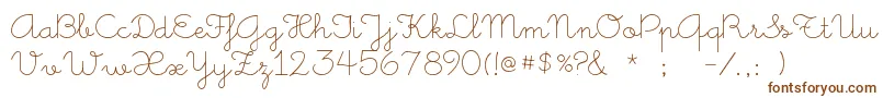 Шрифт LittleDays – коричневые шрифты на белом фоне
