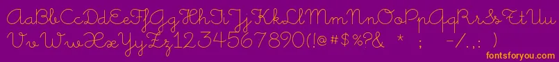 LittleDays Font – Orange Fonts on Purple Background