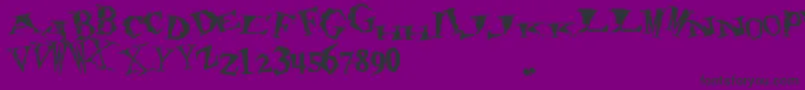80sHero-Schriftart – Schwarze Schriften auf violettem Hintergrund