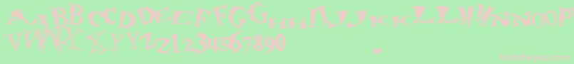 80sHero Font – Pink Fonts on Green Background