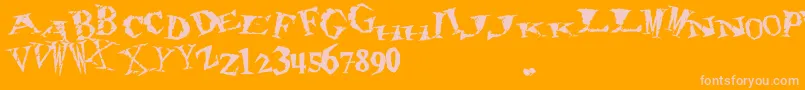 80sHero Font – Pink Fonts on Orange Background