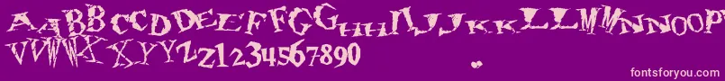 フォント80sHero – 紫の背景にピンクのフォント