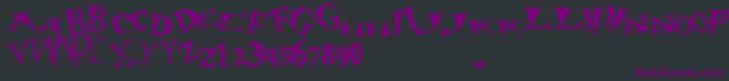 80sHero Font – Purple Fonts on Black Background
