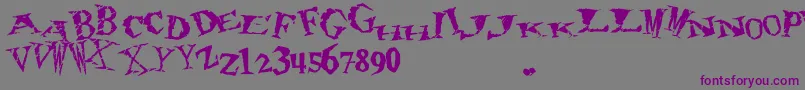 80sHero Font – Purple Fonts on Gray Background