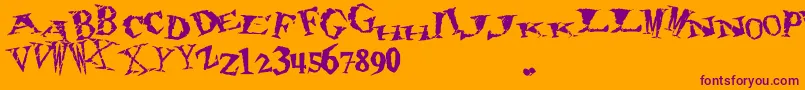 80sHero Font – Purple Fonts on Orange Background