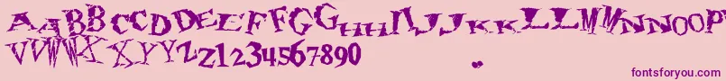 80sHero Font – Purple Fonts on Pink Background