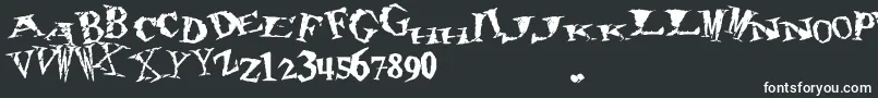 フォント80sHero – 黒い背景に白い文字