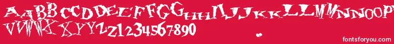 フォント80sHero – 赤い背景に白い文字