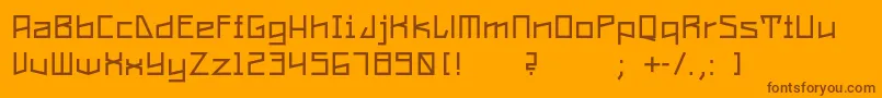 ConstructaRegular Font – Brown Fonts on Orange Background