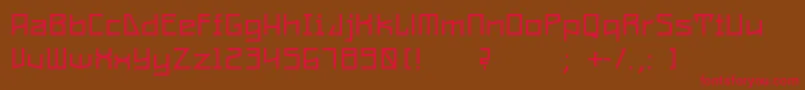 ConstructaRegular Font – Red Fonts on Brown Background