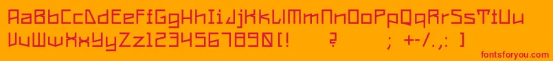 ConstructaRegular Font – Red Fonts on Orange Background