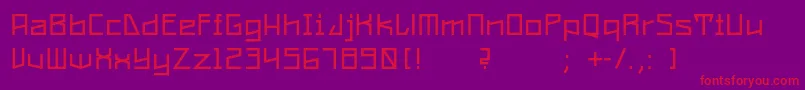 フォントConstructaRegular – 紫の背景に赤い文字