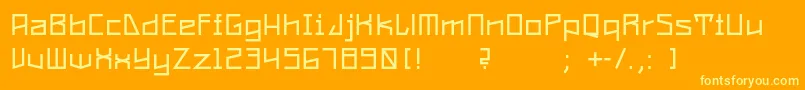 ConstructaRegular Font – Yellow Fonts on Orange Background