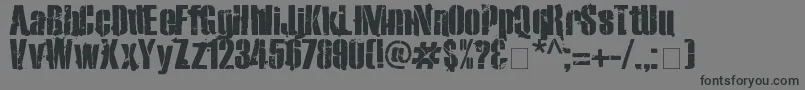 Fonte Exo2Stencil – fontes pretas em um fundo cinza