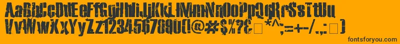 Exo2Stencil Font – Black Fonts on Orange Background