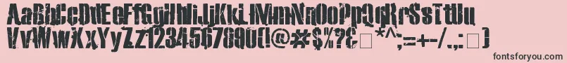 Exo2Stencil Font – Black Fonts on Pink Background