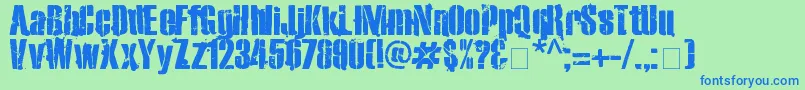 Exo2Stencil Font – Blue Fonts on Green Background