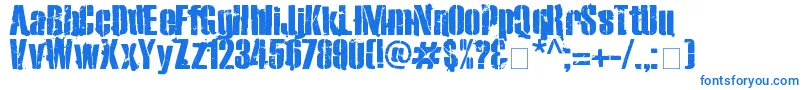 Exo2Stencil Font – Blue Fonts on White Background