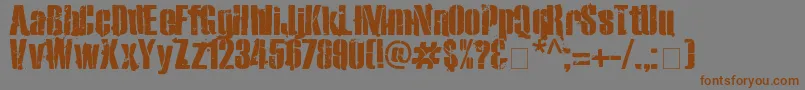 Шрифт Exo2Stencil – коричневые шрифты на сером фоне