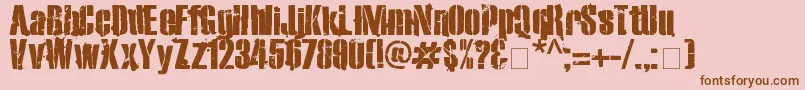 Exo2Stencil Font – Brown Fonts on Pink Background