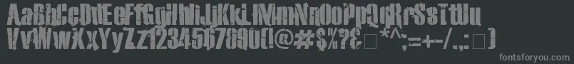 Exo2Stencil-Schriftart – Graue Schriften auf schwarzem Hintergrund