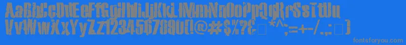 Exo2Stencil Font – Gray Fonts on Blue Background