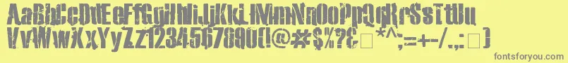 Exo2Stencil Font – Gray Fonts on Yellow Background