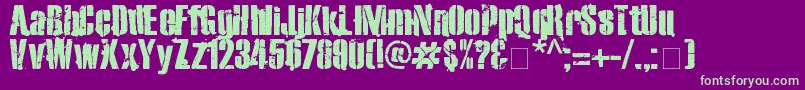 Exo2Stencil Font – Green Fonts on Purple Background