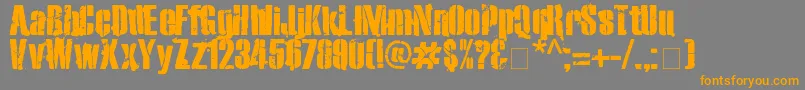 Exo2Stencil Font – Orange Fonts on Gray Background