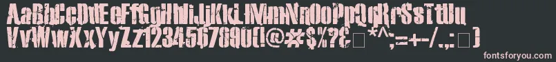 Exo2Stencil Font – Pink Fonts on Black Background