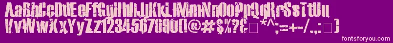 フォントExo2Stencil – 紫の背景にピンクのフォント