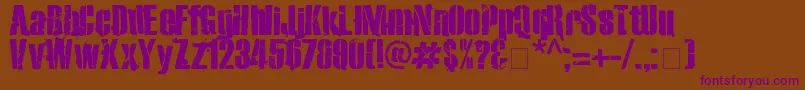 Exo2Stencil Font – Purple Fonts on Brown Background