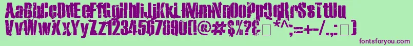 Police Exo2Stencil – polices violettes sur fond vert