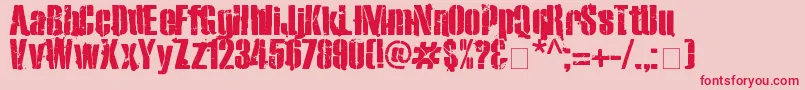 Exo2Stencil Font – Red Fonts on Pink Background