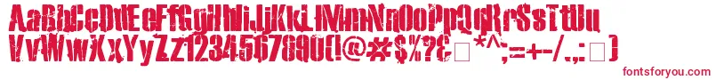 Exo2Stencil Font – Red Fonts on White Background