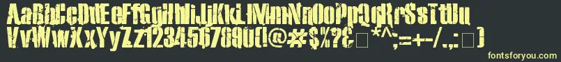 fuente Exo2Stencil – Fuentes Amarillas Sobre Fondo Negro