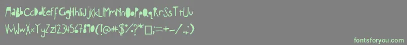 Шрифт Experimentalseexfont – зелёные шрифты на сером фоне