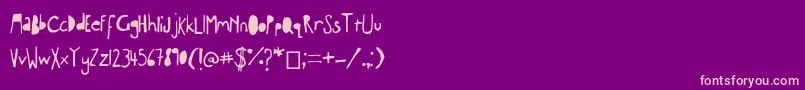 Experimentalseexfont Font – Pink Fonts on Purple Background