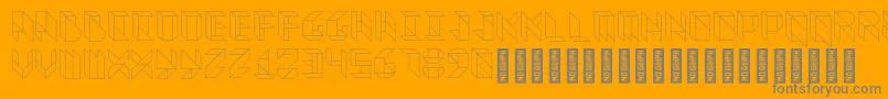 VitreousLight-Schriftart – Graue Schriften auf orangefarbenem Hintergrund