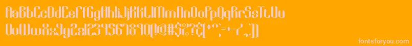 Keyrialt Font – Pink Fonts on Orange Background