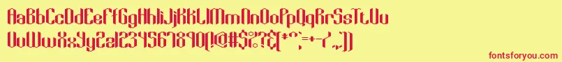 Keyrialt Font – Red Fonts on Yellow Background