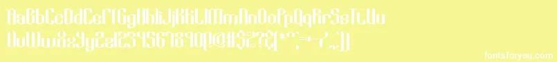 フォントKeyrialt – 黄色い背景に白い文字