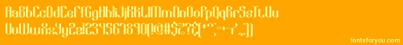 Keyrialt Font – Yellow Fonts on Orange Background